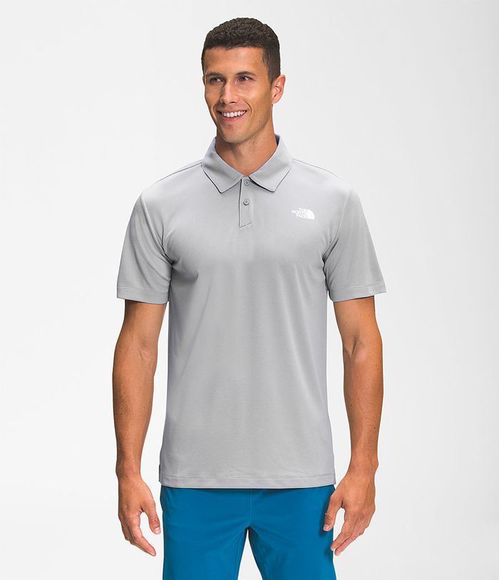 The North Face Mens T-Shirts Wander Polo 459WNQOZV - Grey